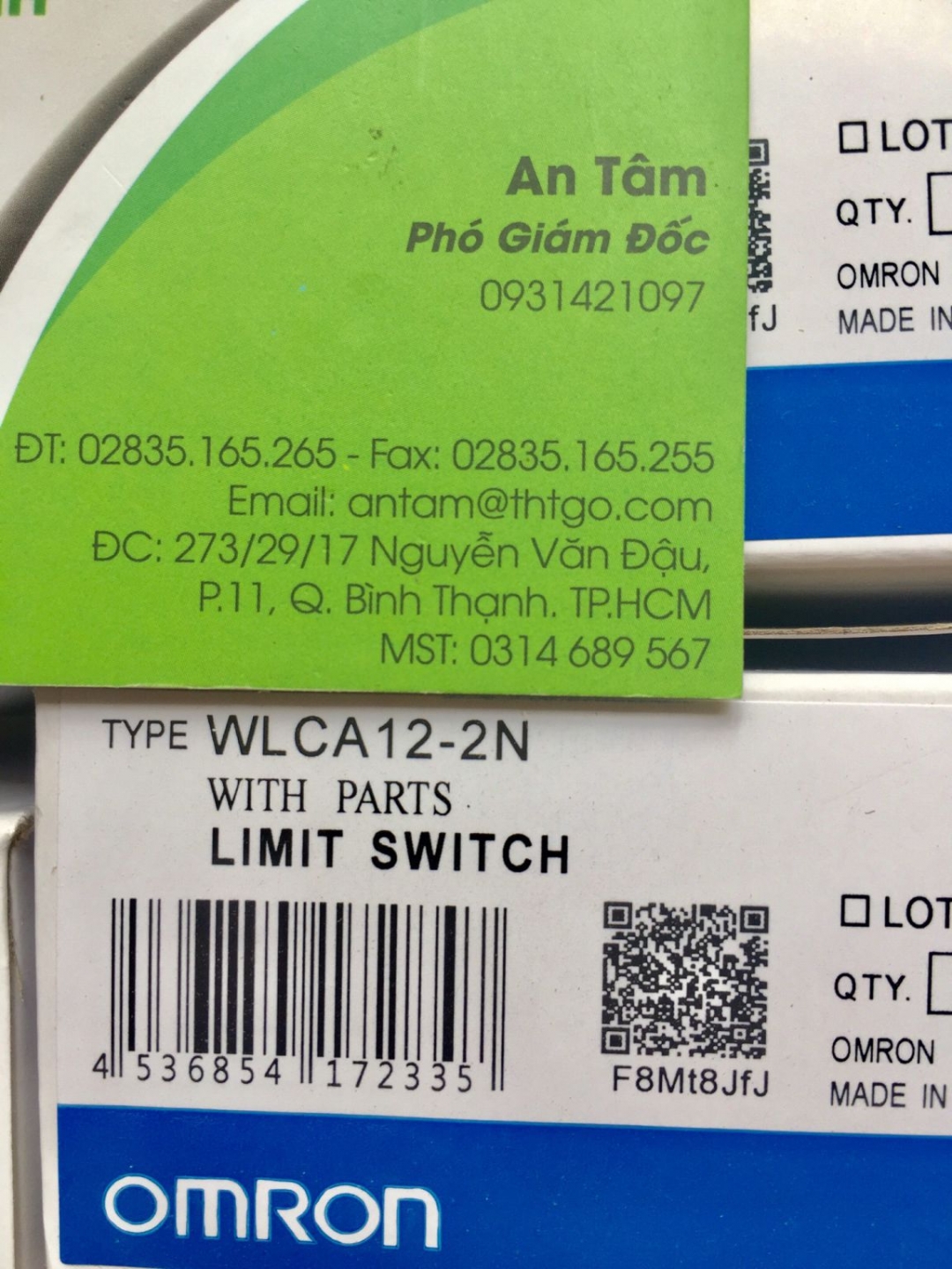 Limit Switcht OMRON WLN-J-2-N