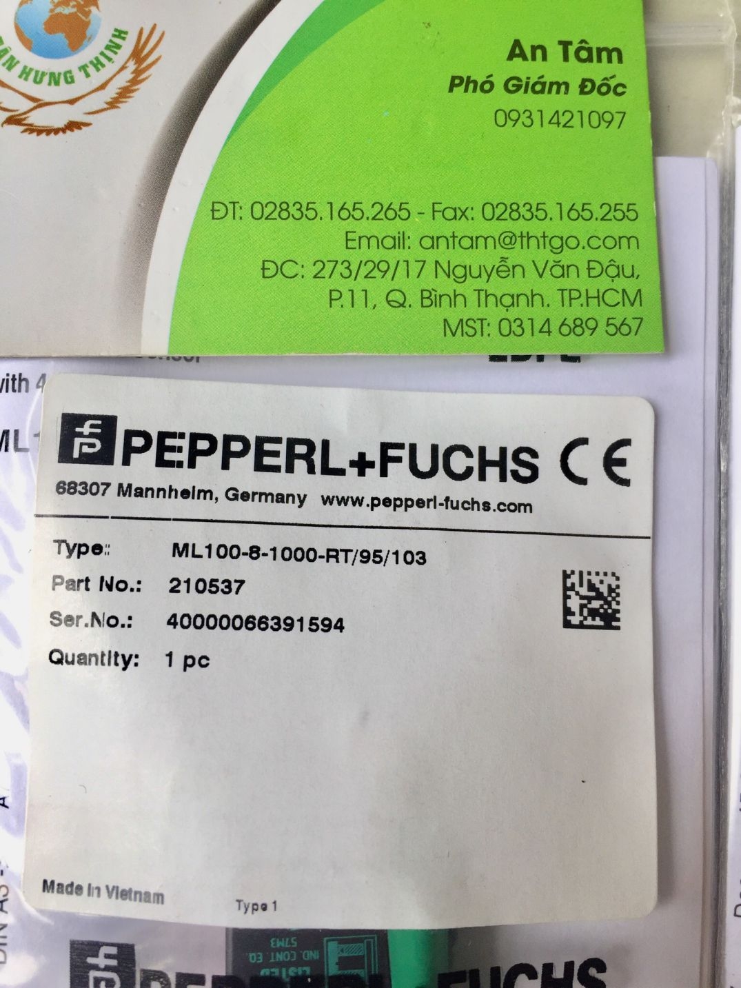 PEPPERL+FUCHS ML100-8-1000-RT/95/103 