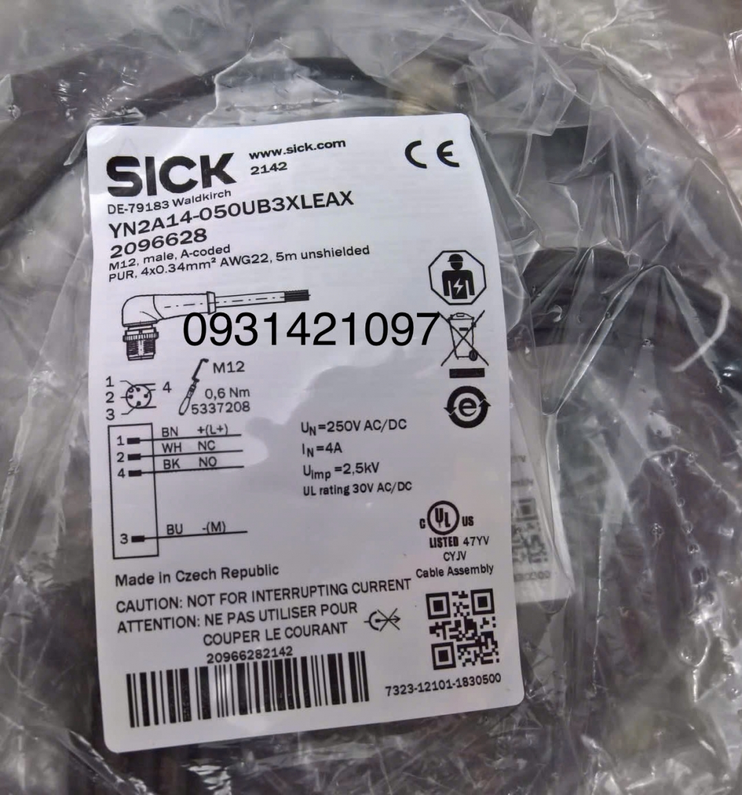 SICK Sensor-actuator cables YN2A14-050UB3XLEAX (2096628)