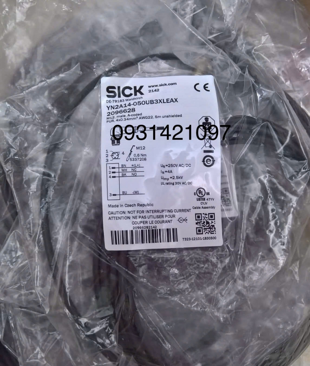SICK Sensor-actuator cables YN2A14-050UB3XLEAX (2096628)