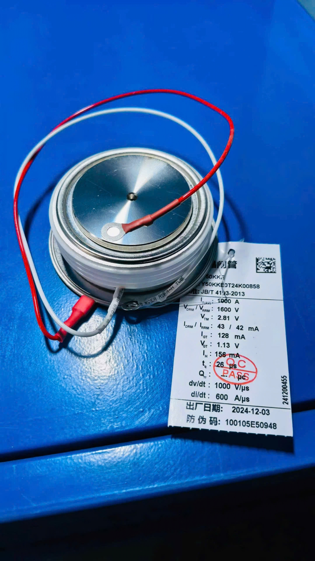 TECHSEM THYRISTOR KK 1000A 1600V-26 (Y50KKE0T24K00901)