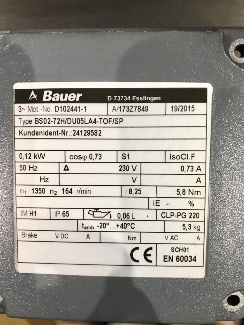 BAUER BS02-72H/DU05LA4-TOF/SP