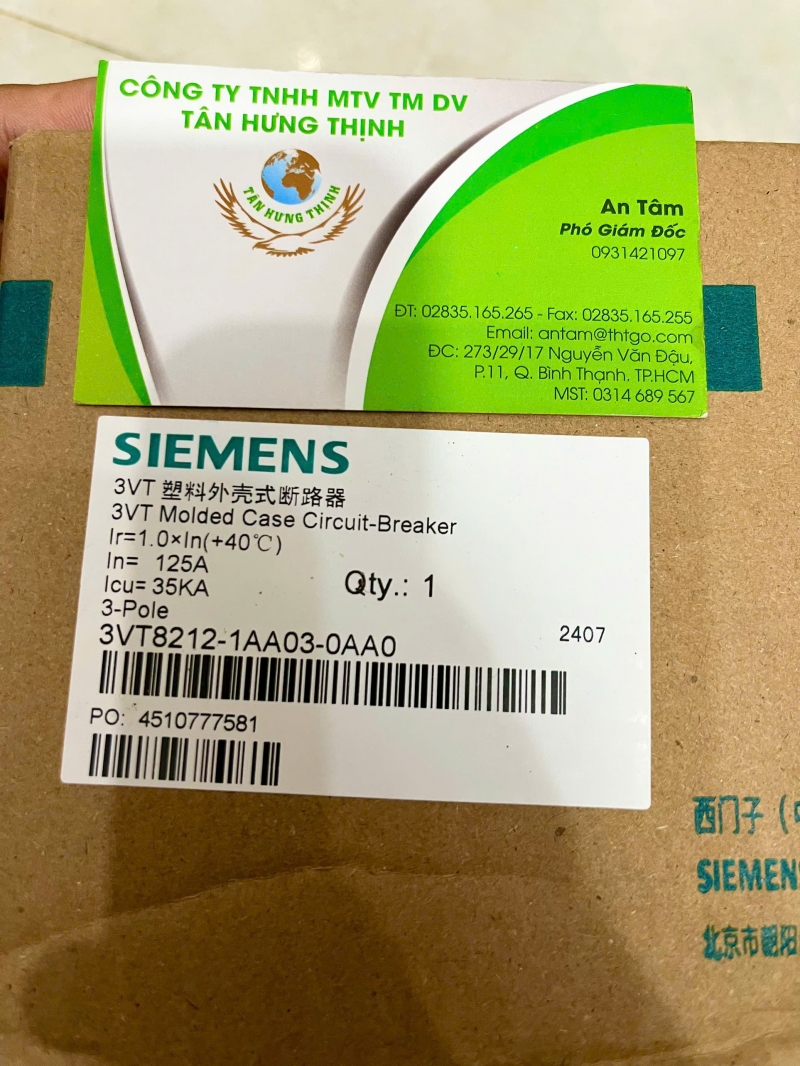 SIEMENS CONTACTOR 3VT8212-1AA03-0AA0